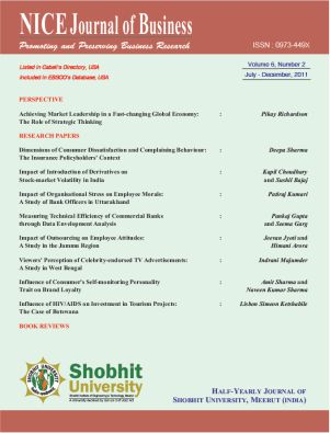 Cover of NICE Journal of Business, Volume 6, Number 2